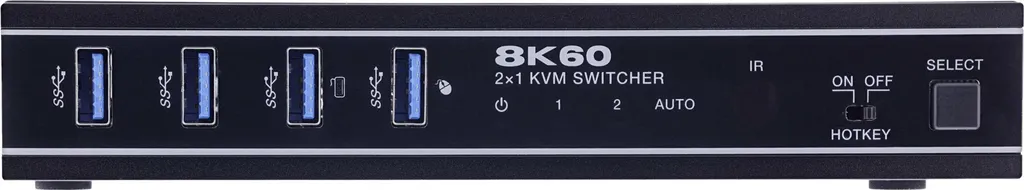 Switch KVM 8K 60Hz InLine USB 3.2 - Commutation IR et RS-232 Fluide - 3