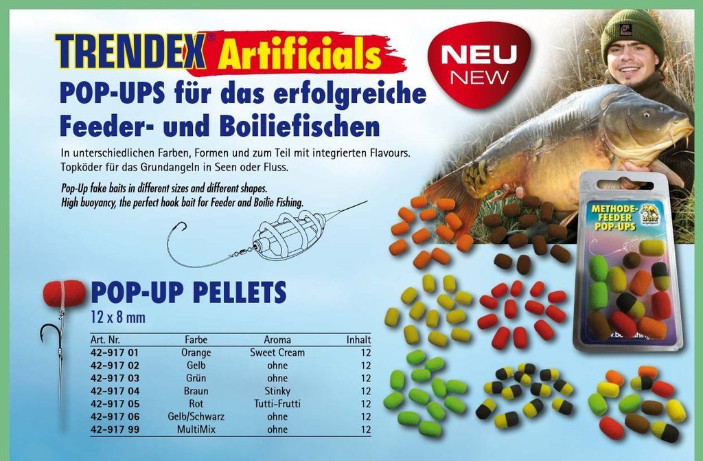 Behr Schaumstoff Pop-Up Pellets Gelb Karpfenköder