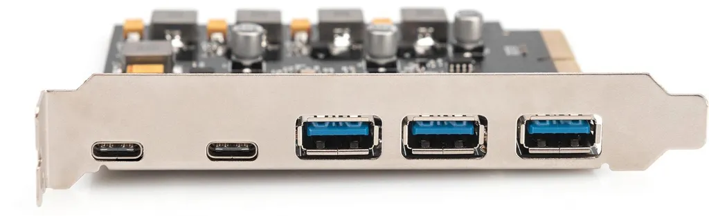 Carte d'extension USB 3.1 Gen2 10Gbps avec 5 ports mixtes Type-C et A - 2