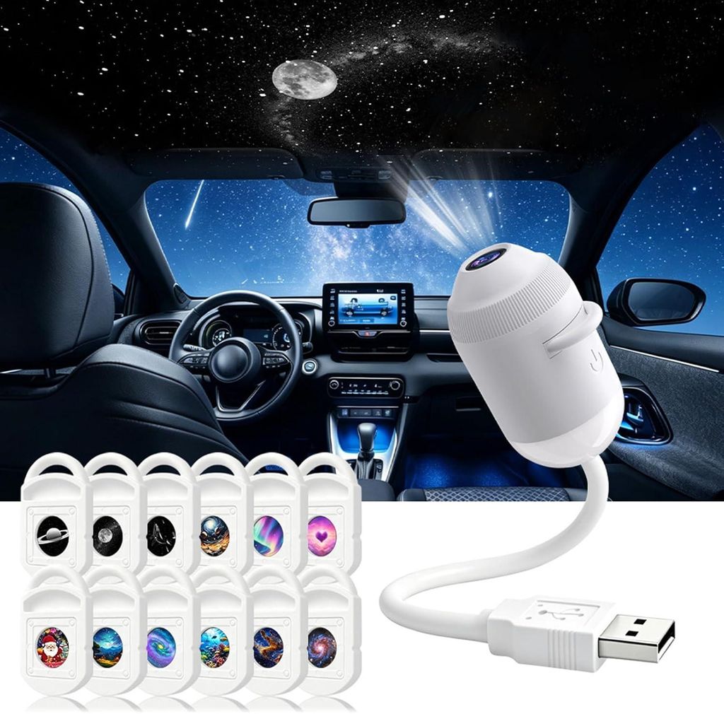 Projektor galaxie, nočná lampa (s 12 fóliami). Projektor Obrázok produktu 