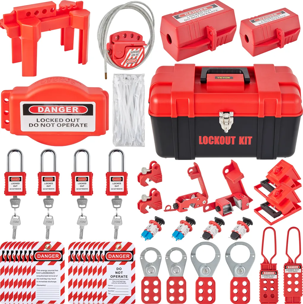 Kit Lockout Tagout 42 Pièces avec Moraillons et Cadenas de Sécurité Pro