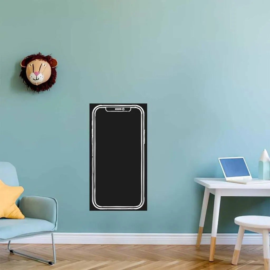 Ardoise adhésive pour téléphone mobile sticker mémo noir DIMEXACT