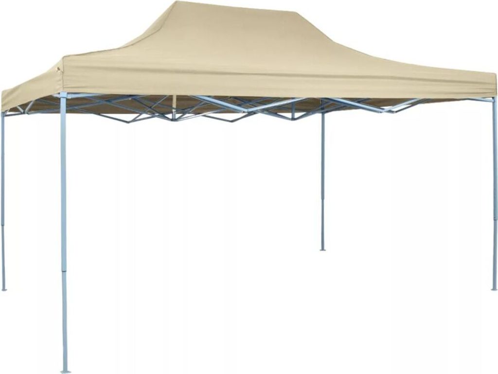 vidaXL Tenda pieghevole pop-up 3 x 4,5 m bianco crema Immagine del prodotto 