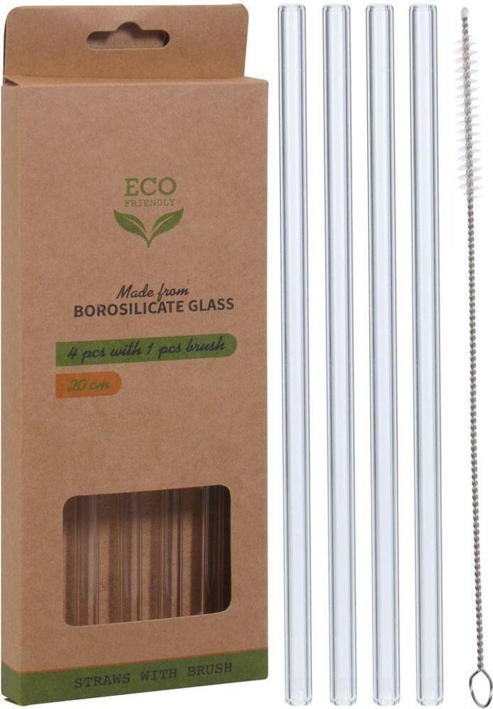 Excellent Houseware Paille en VERRE écologique réutilisable Image du produit 