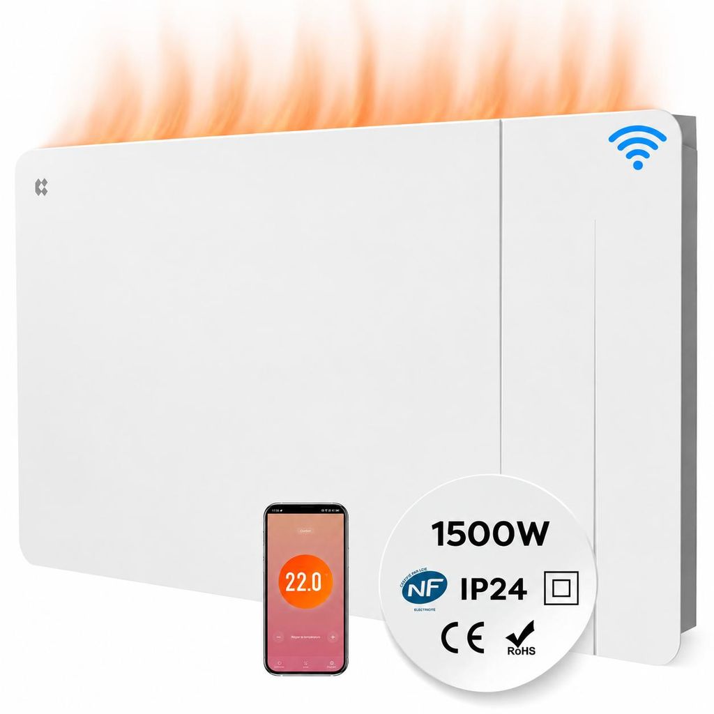 CIARRA Radiatore Elettrico 1500W WiFi con App, Immagine del prodotto 