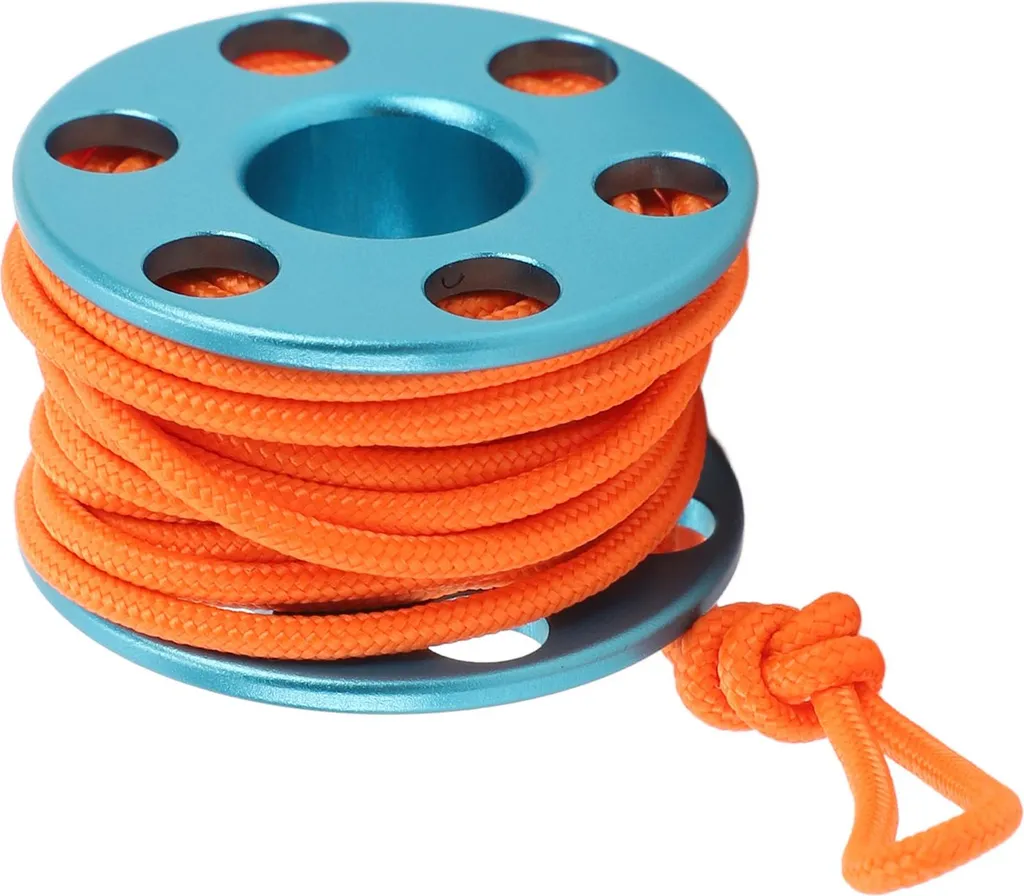 Ciondolo a Spirale Alluminio Blu con Filo Guida Nylon Fosforescente