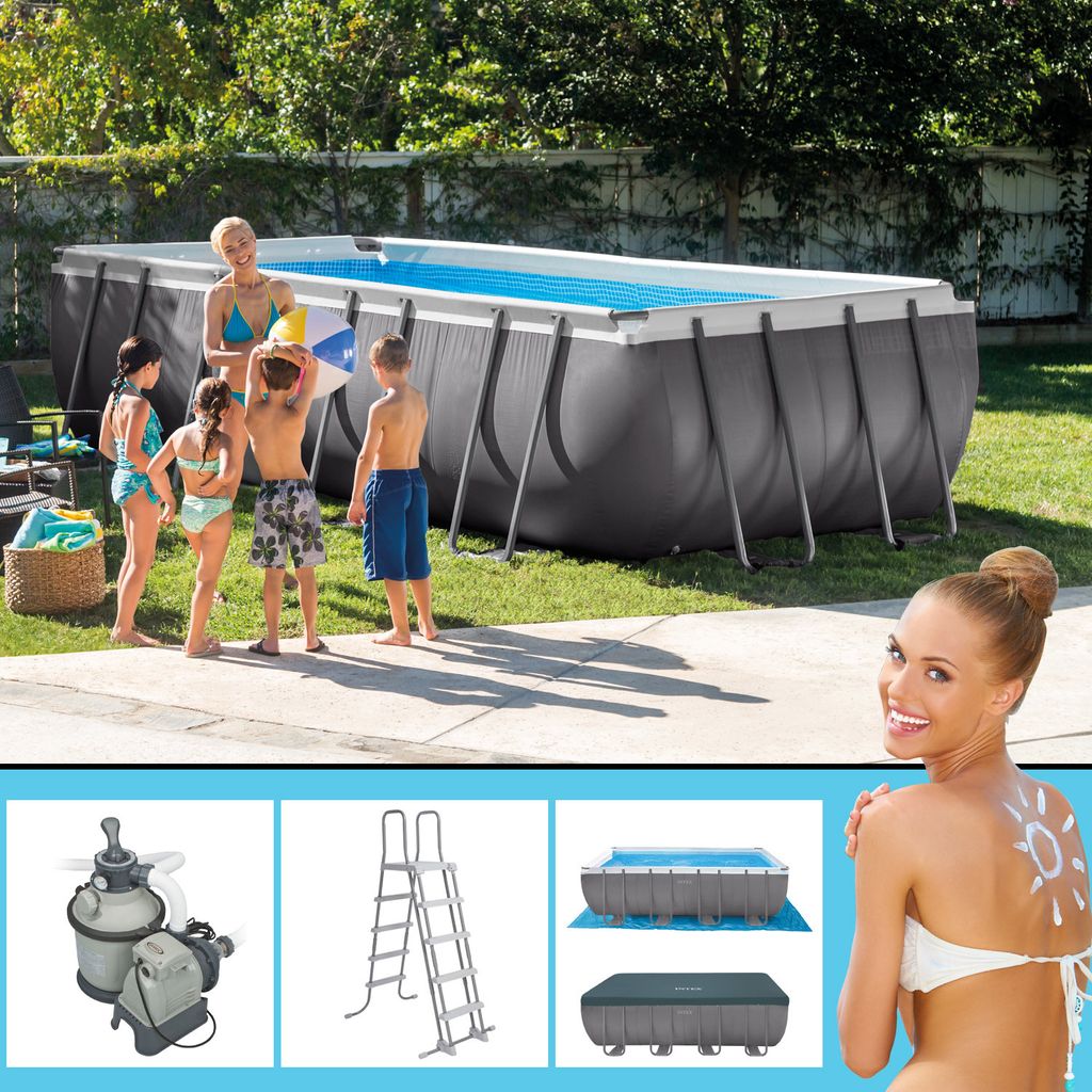 Intex 54982, 17203 l, Gerahmter Pool, Leiter, 132 kg