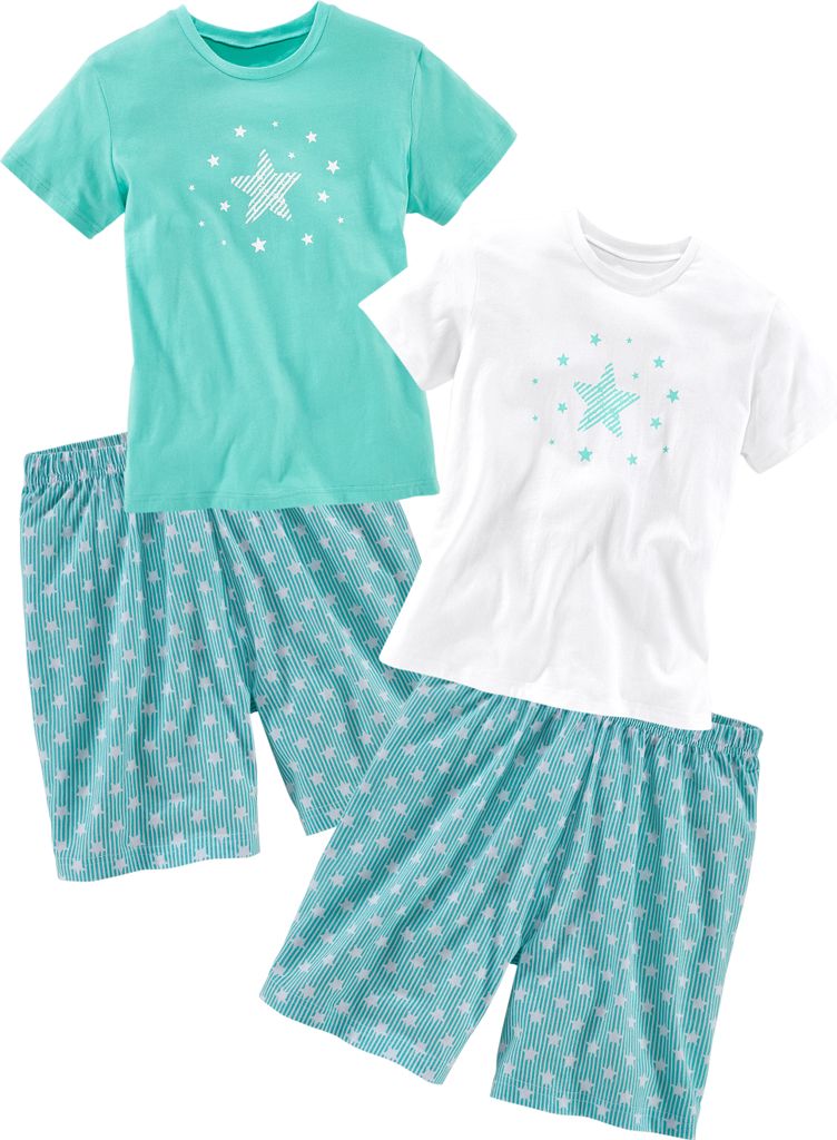 Petite Fleur Kids Pyjama 4 -teilig weiß-mint, mint Größe 170/176
