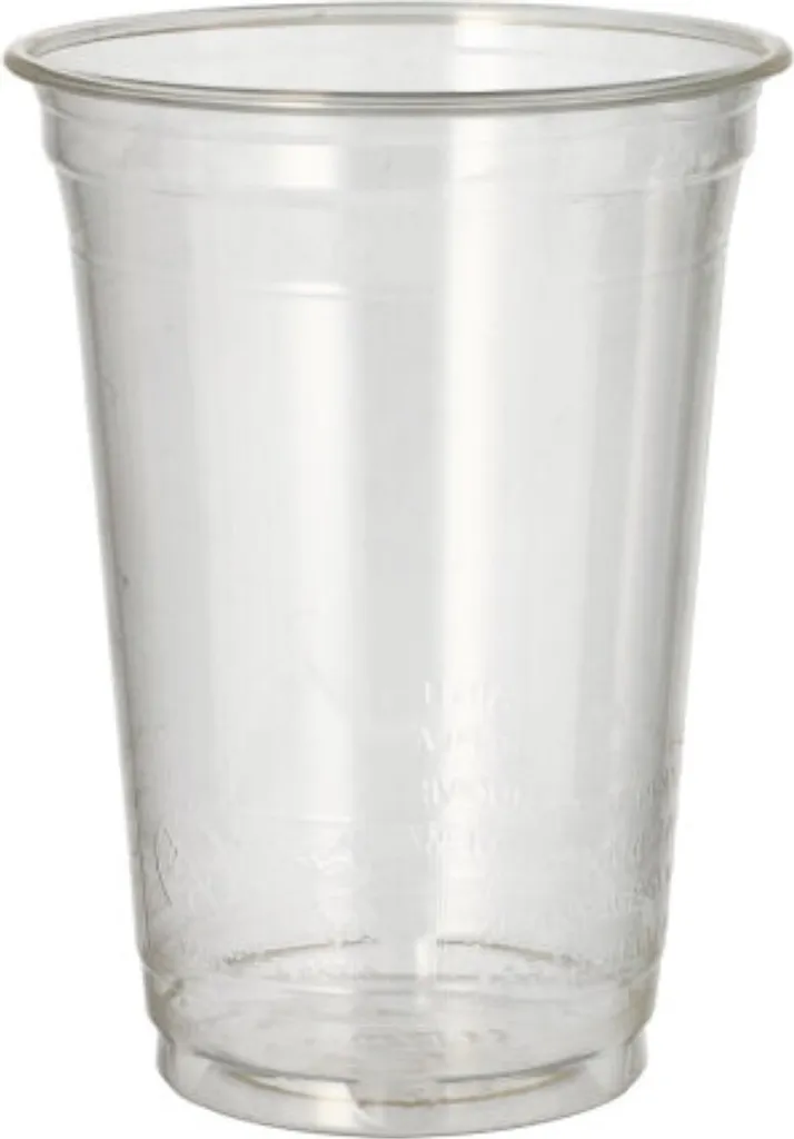 Gobelet écologique transparent sans plastique pétrolier PLA x65 pcs