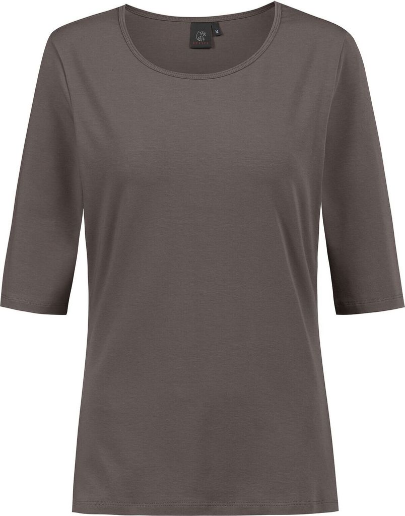 Greiff SHIRTS Damen Shirt 1/2-Arm Rundhals Regular-Fit Taupe XXL
