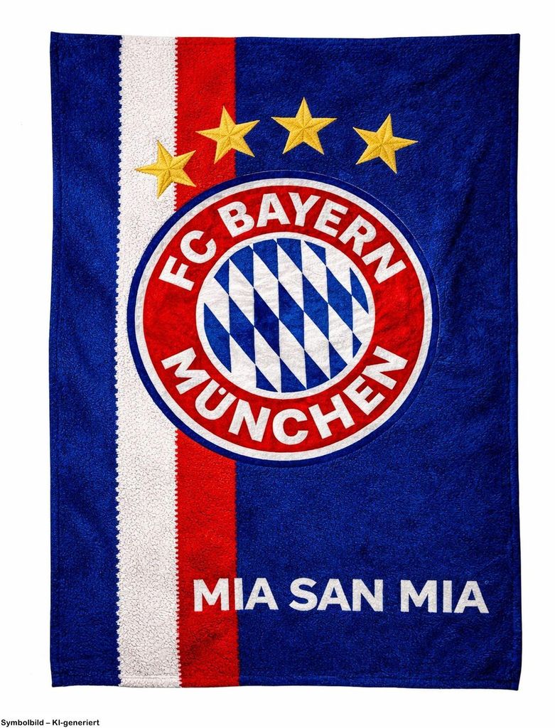 FC Bayern München Decke 150x200 cm Fleece Kuscheldecke FCB Produktbild 
