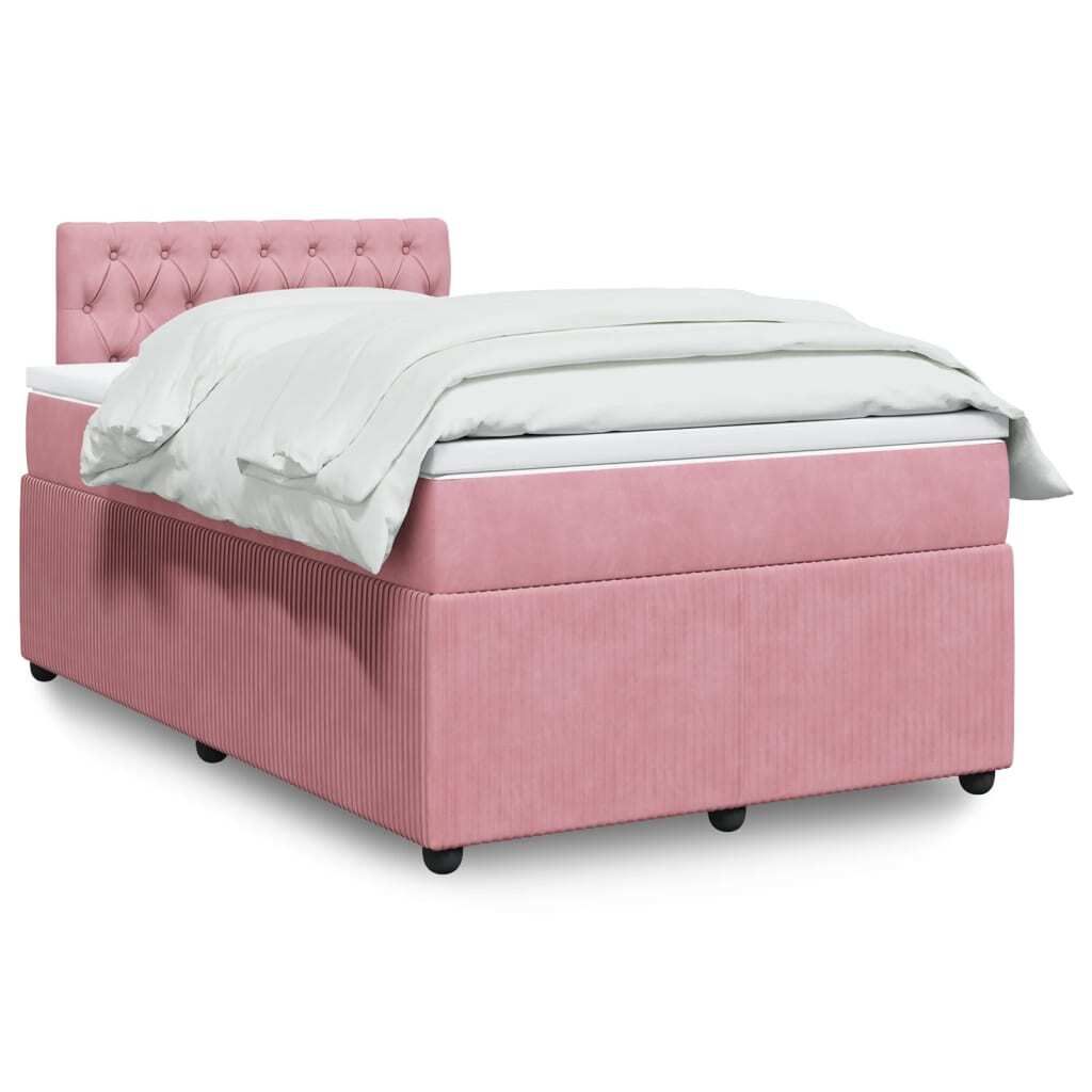 Maison Exclusive - Boxspringbett mit Matratze Rosa 120x190 cm Samt