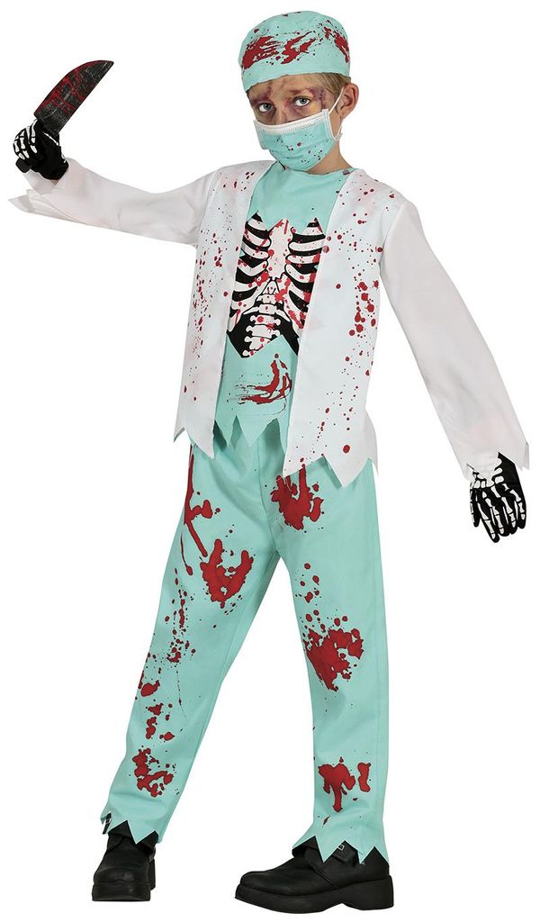 Zombie Dottore Scheletro Costume Halloween Chirurgo Immagine del prodotto 