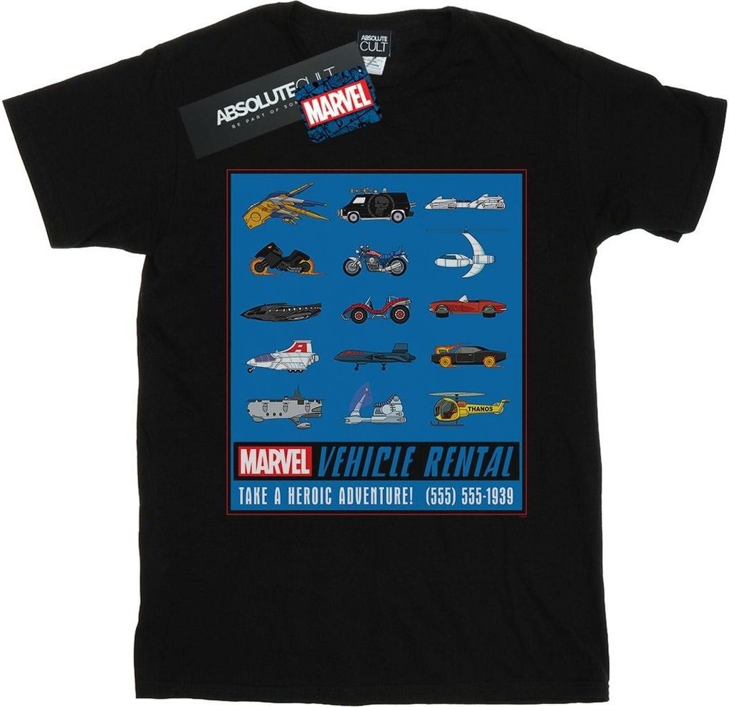 Marvel - "Vehicle Rentals" T-Shirt für Herren BI38737 (L) (Schwarz)