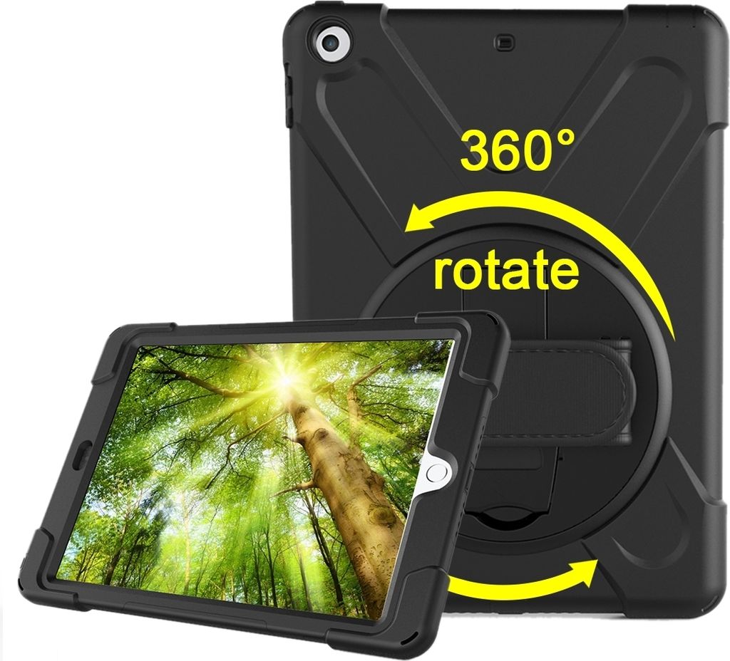 Mobigear SureGrip XGuard iPad 5 (2017) Hülle Kunststoff,Silikon Backcover + Ständer - Schwarz