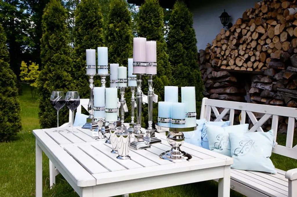 Bougie Pilier Grise Rustique 8 cm : Décoration de Table Chic et Sobre - 11