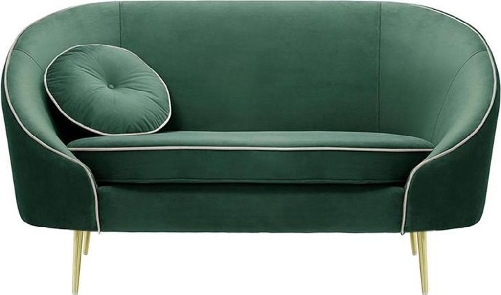 Zweisitzer-Sofa Kooper-Velluto 12-Contrast piping-gold metal