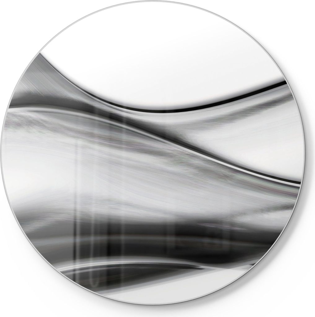 DEQORI Schneidebrett Glas Ø30 cm 'Rauchiges Wellendesign' Schneideplatte groß