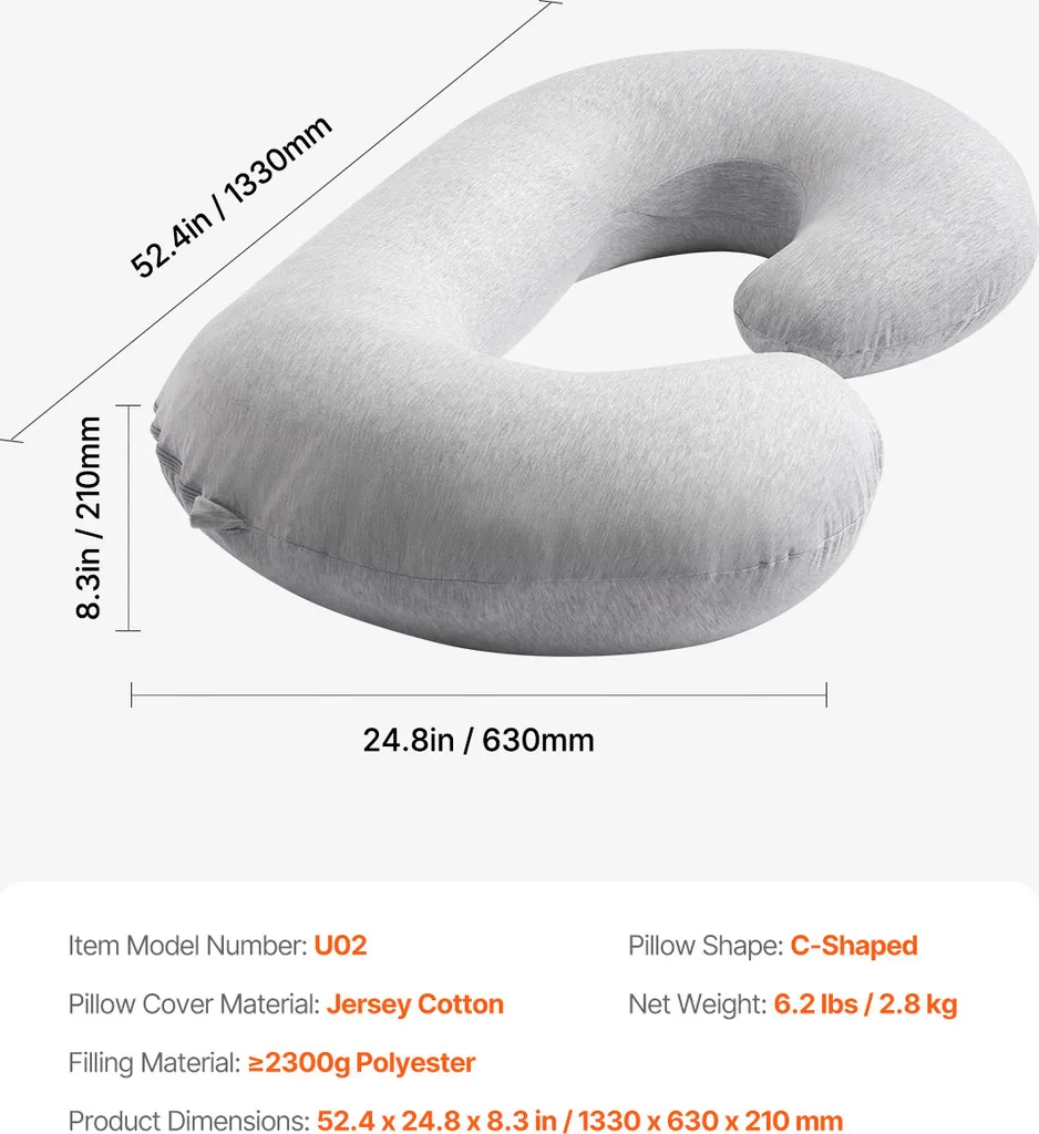 Coussin d'Allaitement Ergonomique et Traversin de Maternité Confortable C