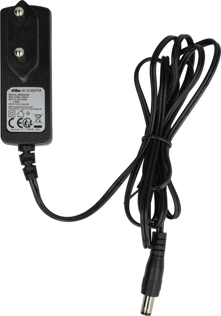 vhbw Netzteil kompatibel mit Thorens TD101A, TD201, TD1500, TD102A, TD202 Plattenspieler - 145 cm