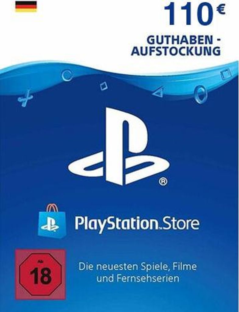 PSN Code 110 Euro Code wird als PDF Datei geliefert PlayStation Network Einzweckgutschein