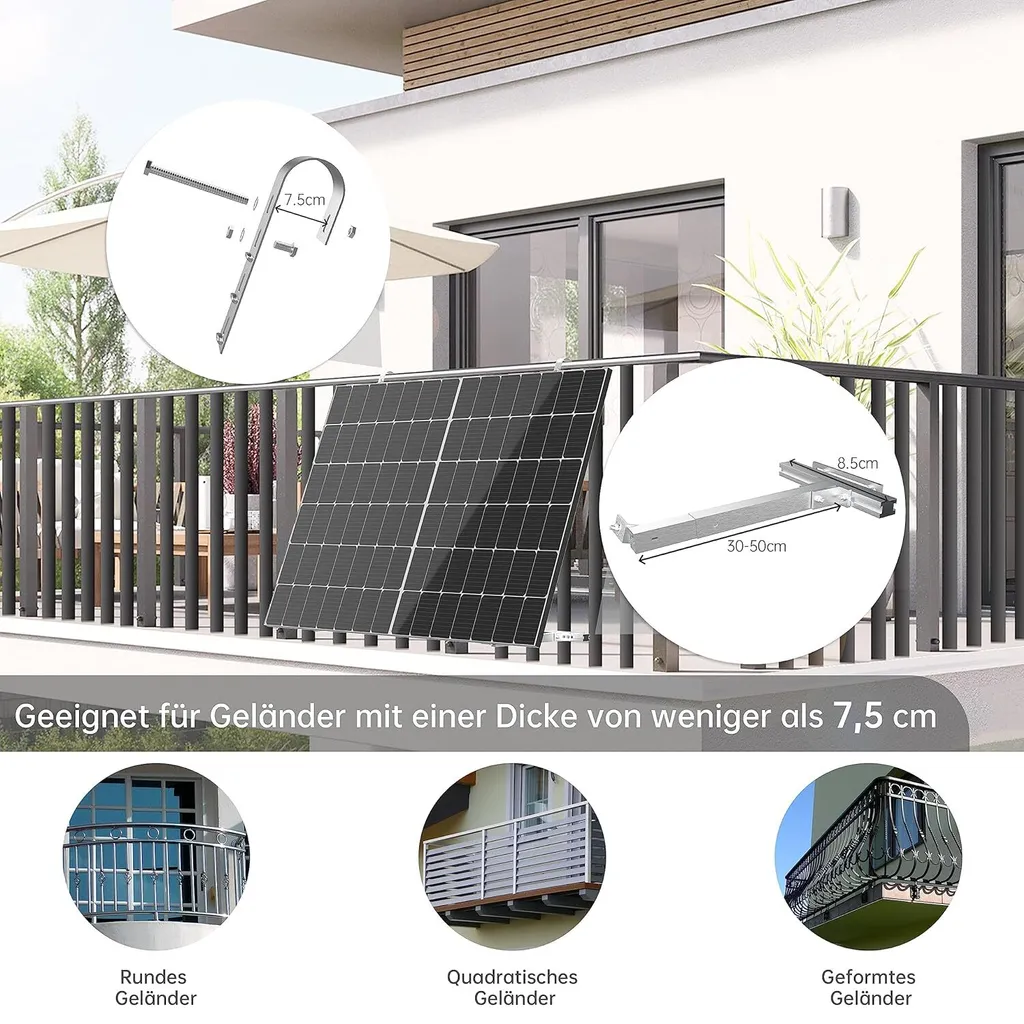 Structure Solaire pour Station de Balcon et Toit avec Angle Variable - 3