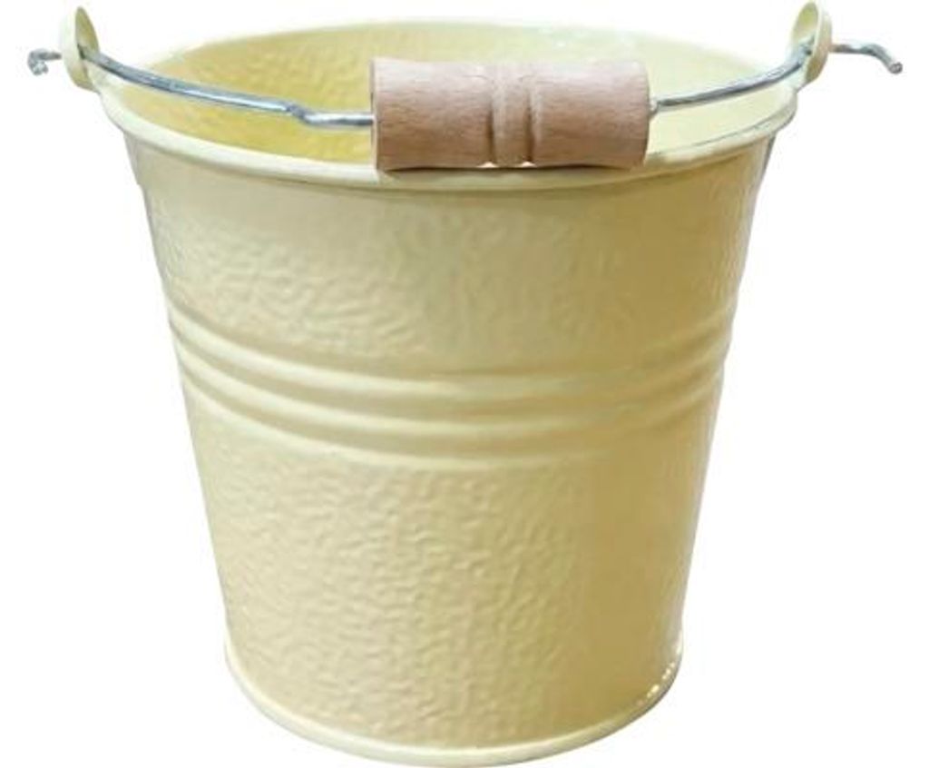 Zinkeimer Garteneimer Dekoeimer mit Henkel Lafiora Metall 1,6l lemonade