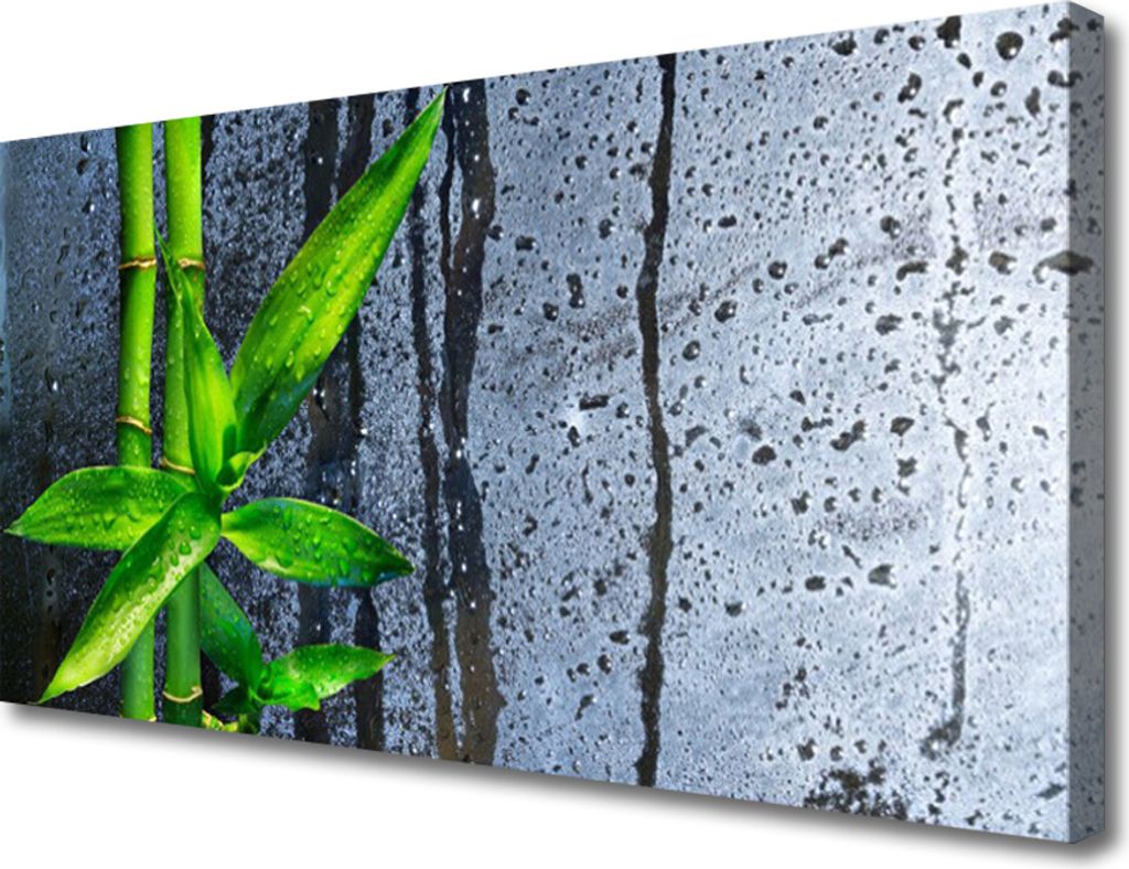 Tulup Leinwand-Bilder 100x50 Wandbild Canvas Kunstdruck Bambusrohre Pflanzen