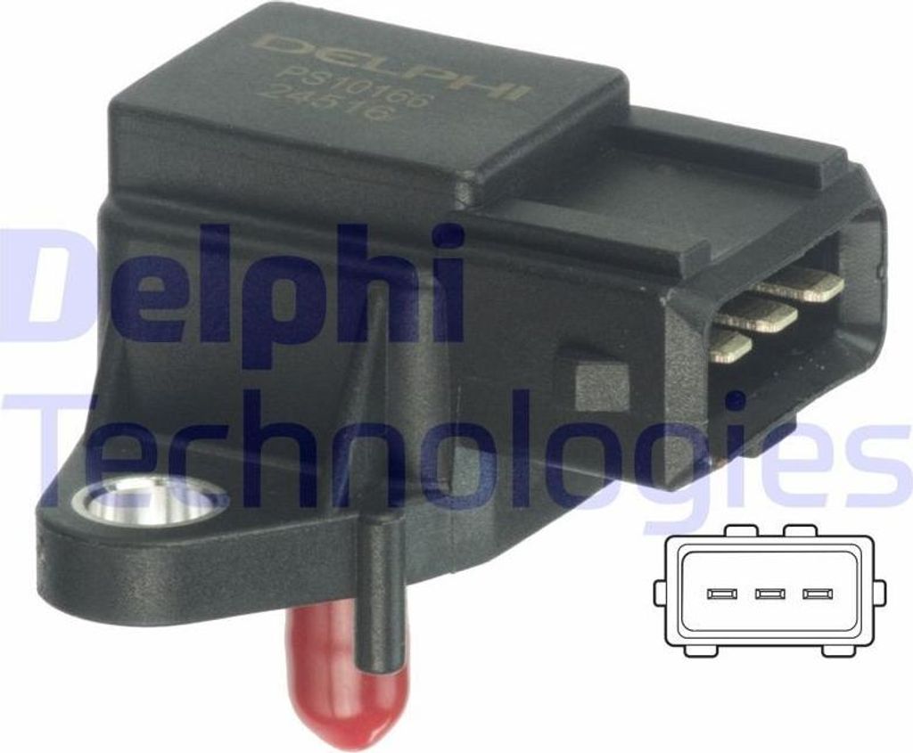 DELPHI PS10166 Ladedrucksensor für FIAT ULYSSE (220) Saugrohr