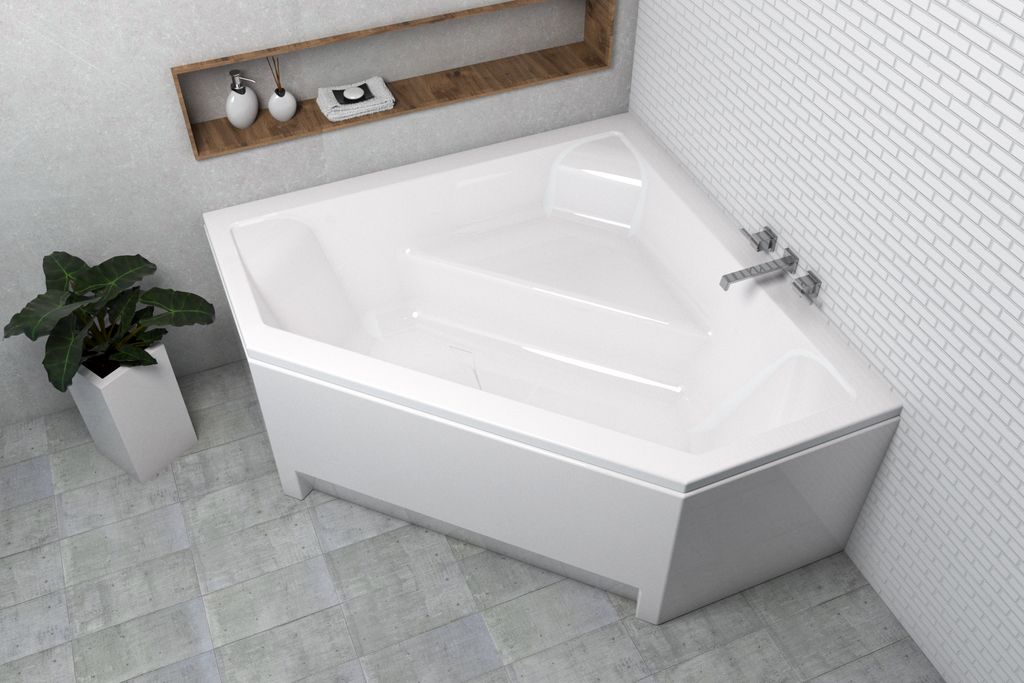 ECOLAM Badewanne Eckbadewanne IRMA 140 x 140 cm Eckwanne + Produktbild 