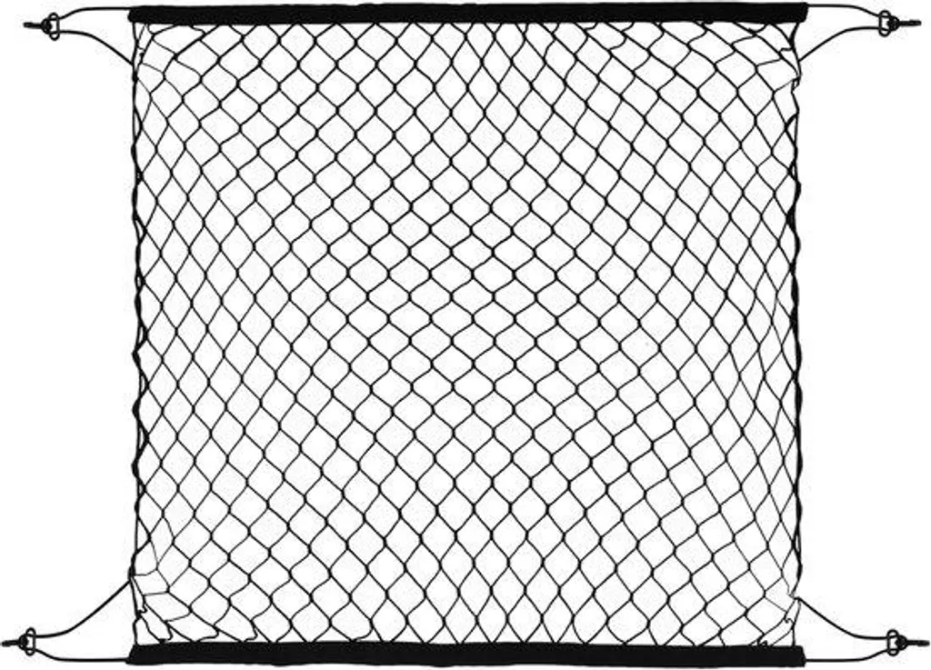 Filet de stockage coffre auto 70x70 cm, 4 crochets, nylon renforcé