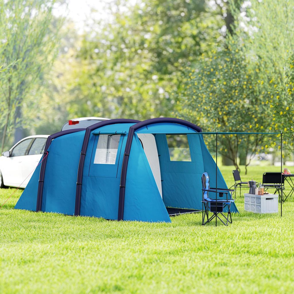 Aufblasbares Campingzelt 3-6 Personen, Tunnelzelt Produktbild 