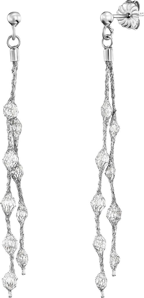 Julie Julsen Ohrhänger 925/- Sterling Silber 5cm silber Zirkonia weiß 148230008