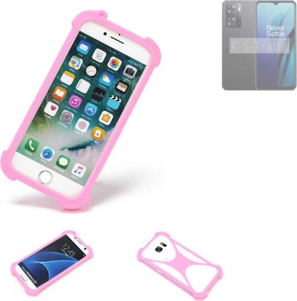 K-S-Trade Handy Hülle kompatibel mit OnePlus Nord N20 SE Schutz Hülle Bumper Silikon Schutz Hülle Cover Case Silikoncase Silikonbumper TPU Softcase