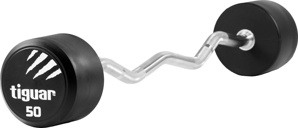 GymletiX Curl PolyurethanBarbells – Polyurethan-Hanteln für Krafttraining, Gewicht:50 Kg