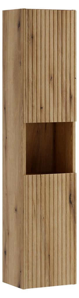 Vysoká kúpeľňová skrinka 140 cm, dub  Evoke, 2 dvere, Obrázok produktu 
