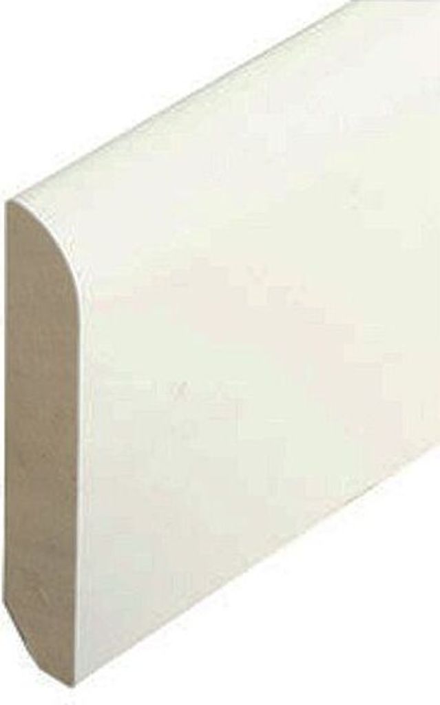 Sockelleiste Massivholz 10 x 58 x 2400 mm Weiß zum Kleben, Schrauben & Nageln Massivholz Fußleiste by PROVISTON 24 Meter | 10 Stück