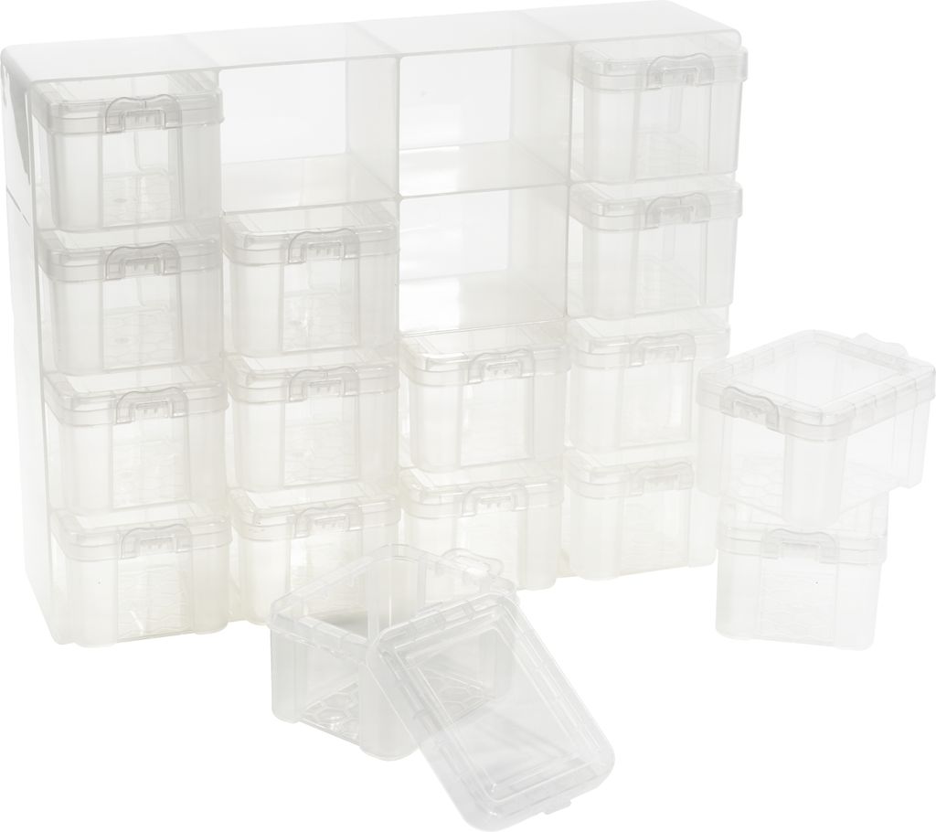 Sortierkasten mit 16 Aufbewahrungsboxen inkl. Deckel Produktbild 