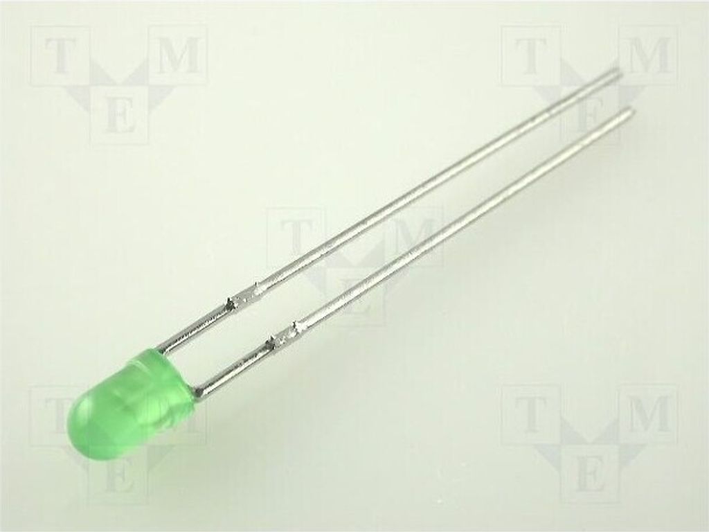 5x LED grün 60° 3mm 0,7÷2mcd L-934LGD LED Dioden THT 3mm