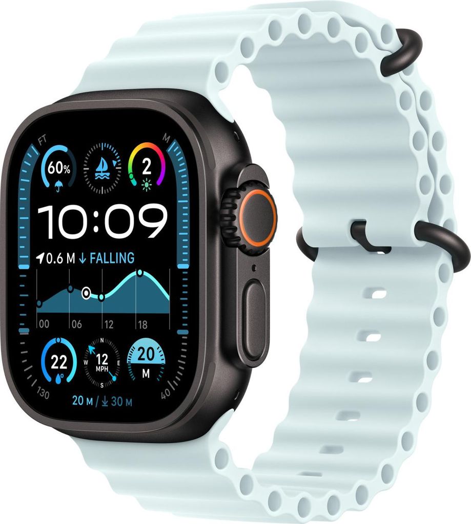 Apple MYP93ZM/A Intelligentes tragbares Accessoire Band Blau Fluor-Elastomer, Titan