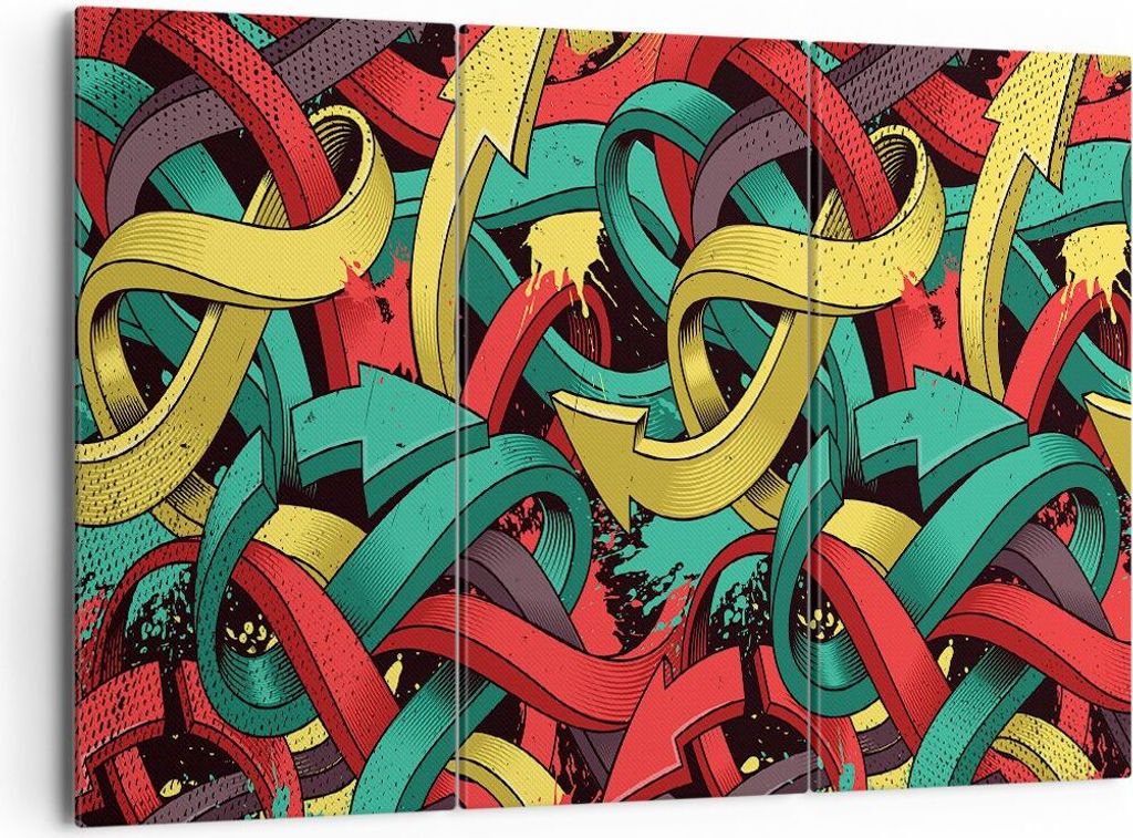 Bild auf Leinwand - Leinwandbild - Abstraktion modern - 165x110cm - Wand Bild - Wanddeko - Leinwanddruck - Bilder - Kunstdruck - Wanddekoration - L...