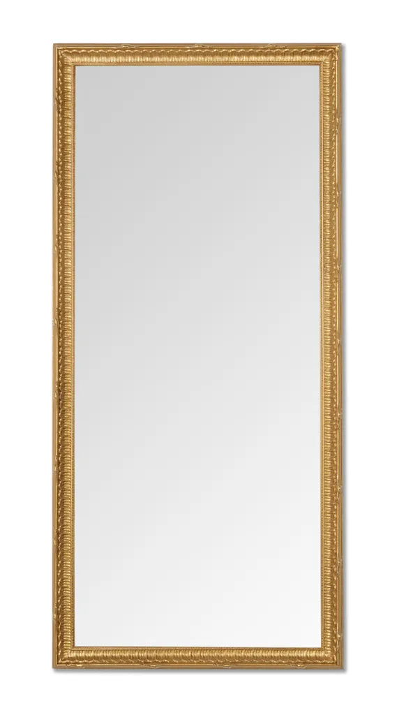 Miroir d'Entrée Baroque Doré 35x75 cm - Idéal pour Chambre et Salle de Bain