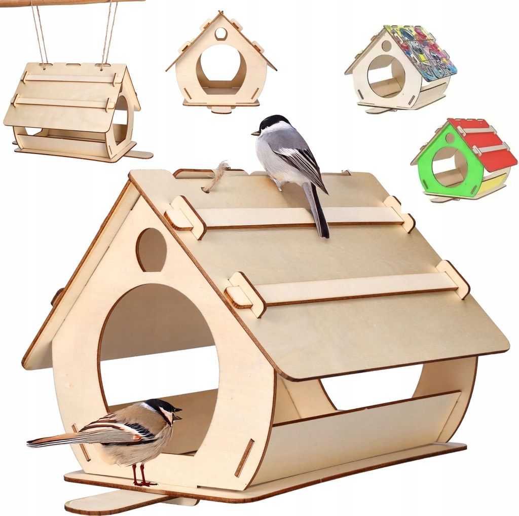 DIY Vogelhäuschen aus Holz zum Selbstaufbau und Bemalen Produktbild 