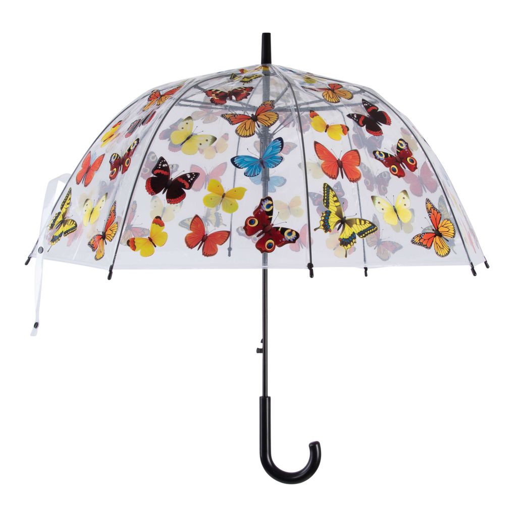 Parapluie transparent à ouverture automatique 'Papillons Image du produit 