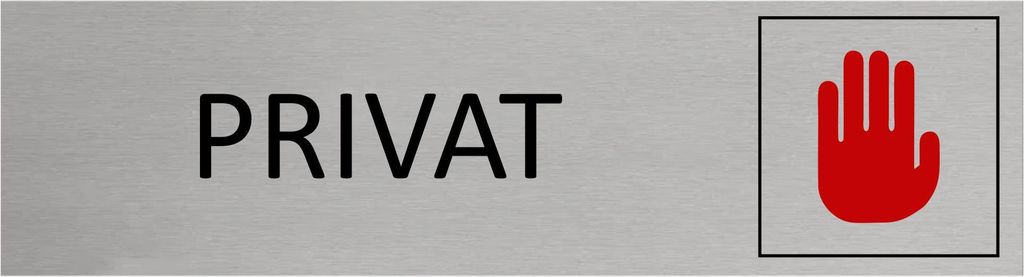 Aluminiowy znak na drzwi CombiCraft „Privat” 165x45mm z Zdjęcie produktu 
