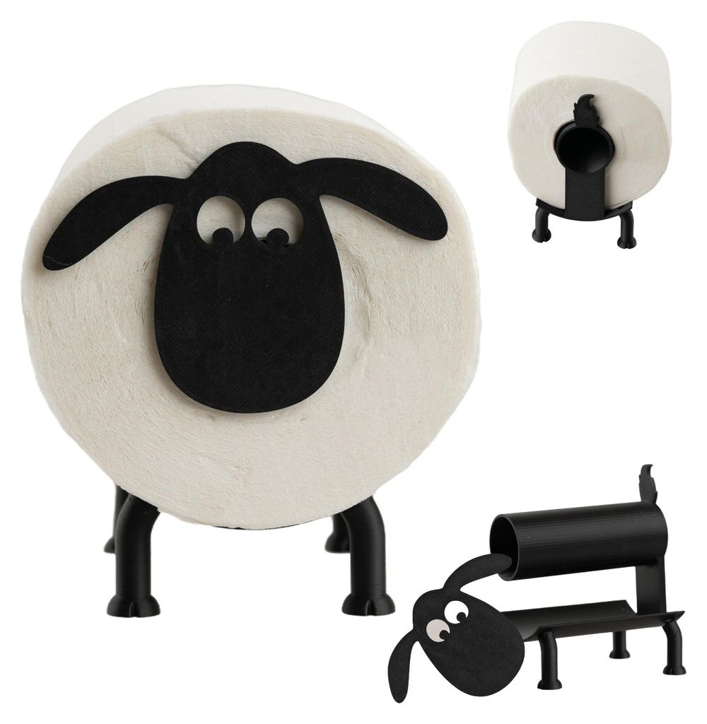 Porte papier toilette sur pied mouton à l'unité, déco salle Image du produit 