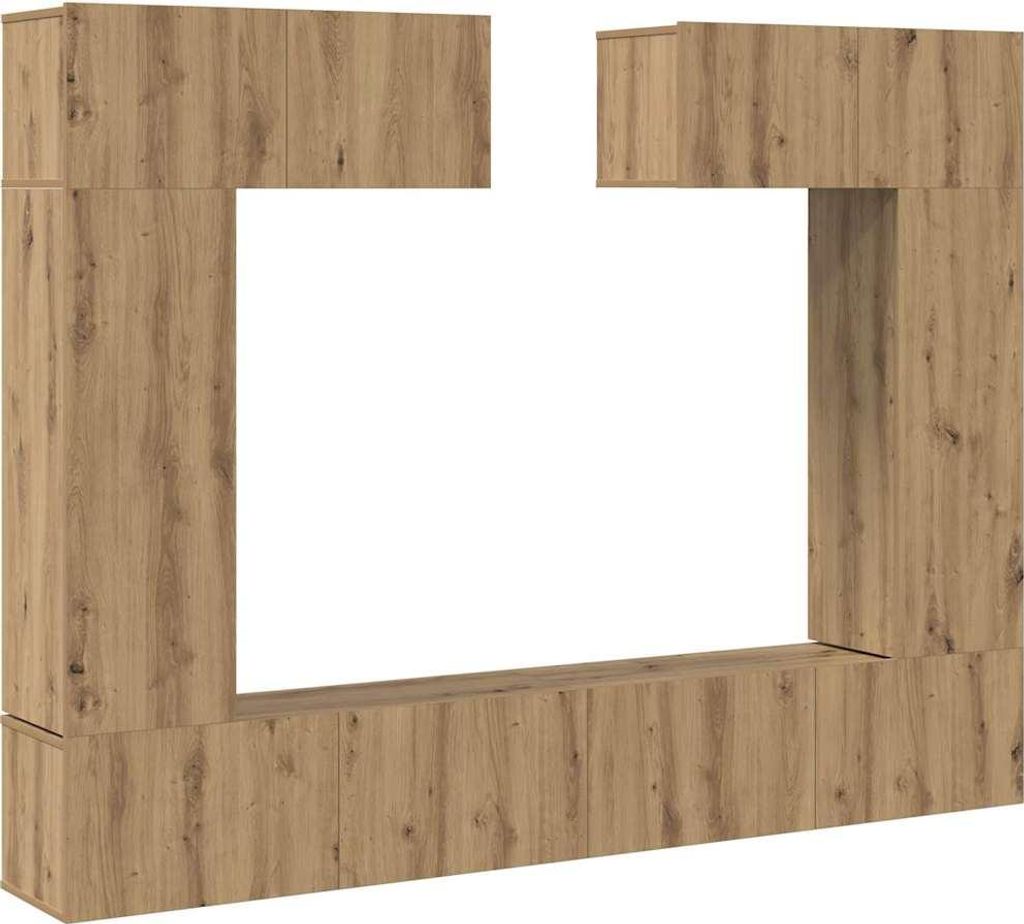 vidaXL TV-Schranksystem 6 pcs Artisan-Eiche 200 x 30 x 150 cm