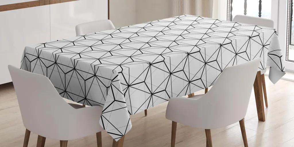 ABAKUHAUS Tovaglia 140x240 cm Geometrica Grigio Antracite | Shop Online