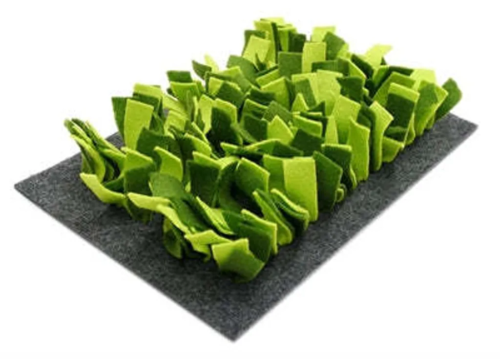 Occuper son lapin avec le tapis de reniflage bois de rose noir vert