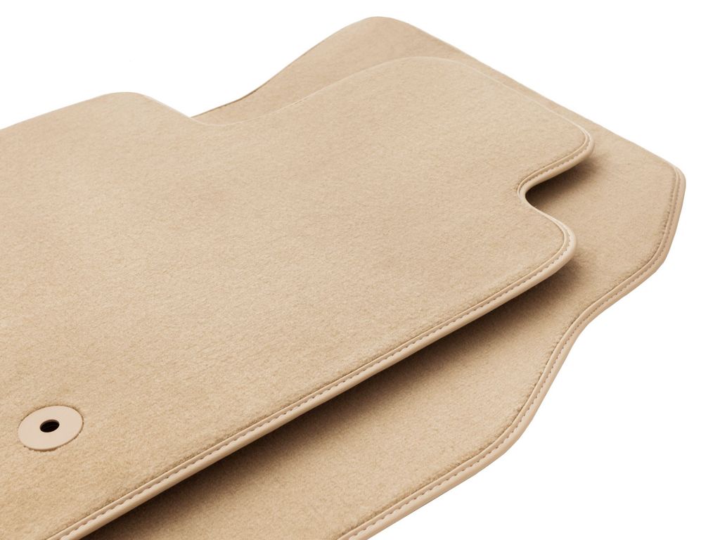DURBAN Beige Velours-Fußmatten vorne für Seat e-Mii Schrägheck (2019-)